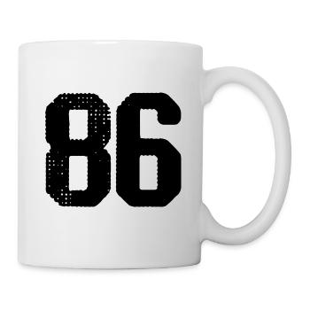 86 Zahl Trikot - Tasse - Weiß - Rechts