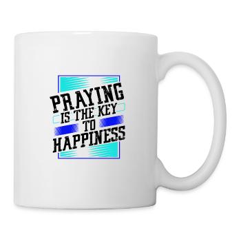 Christian Gift Praying Key to Happiness Prayer - Mug - white - Right