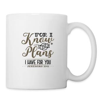 Le christianisme connaît les plans que j’ai pour toi Jérémie - Mug blanc - blanc - Droite