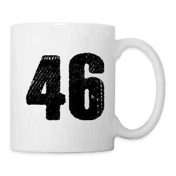 Maillot numéro 46 - Mug blanc - blanc - Droite
