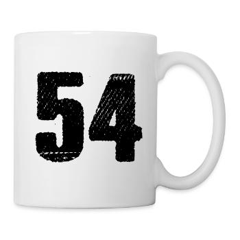 Maillot à 54 numéros - Mug blanc - blanc - Droite