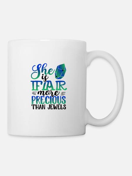 Inspirierend Sie ist viel wertvoller als - Tasse - Weiß