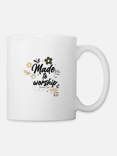 Christianity Made to Worship Christian Gift Ideas - Mug - white