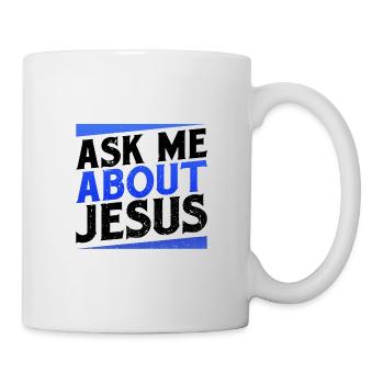 Don chrétien Posez-moi des questions sur Jésus évangélique - Mug blanc - blanc - Droite