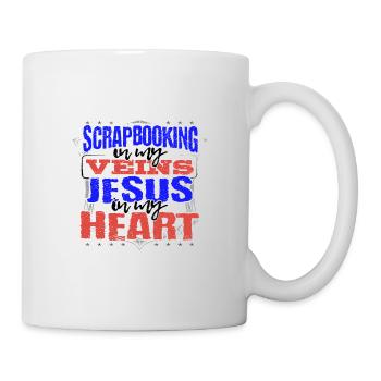 Scrapbooker Gift Scrapbooking is in My Veins - Mug - white - Right