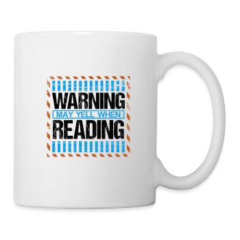 Reader Gift Book Lover Gift peut crier en lisant - Mug blanc - blanc - Droite
