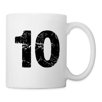 Maillot à 10 chiffres - Mug blanc - blanc - Droite