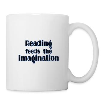 Book Lover Gift Reading nourrit l’imagination - Mug blanc - blanc - Droite