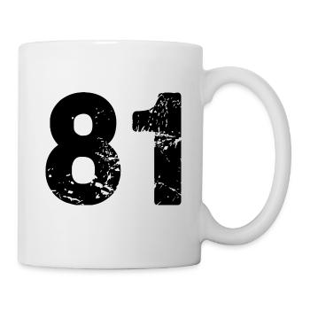 81 Zahl Trikot - Tasse - Weiß - Rechts