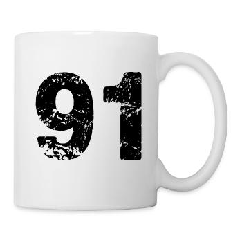 Maillot à 91 numéros - Mug blanc - blanc - Droite