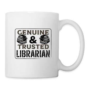 Idée cadeau de bibliothécaire Bibliothécaire authentique et de confiance - Mug blanc - blanc - Droite