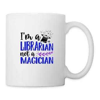 Book Lover Gift I'm a Librarian Not Magician - Mug - white - Right