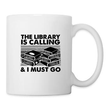 Librarian Gifts Library Calling Must Go Book - Mug - white - Right