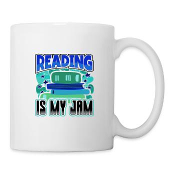 Reading is My Jam Fun Book Lover Gift Ideas - Mug - white - Right