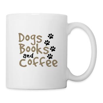 Hundebücher und Kaffeetrinker Geschenke Hundeliebhaber - Tasse - Weiß - Rechts