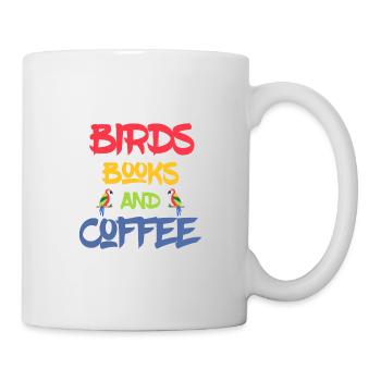 Livre Amoureux Oiseaux Livres et Café Drinker Cadeau - Mug blanc - blanc - Droite