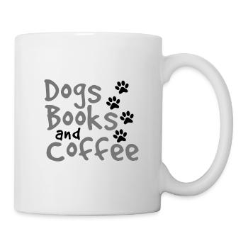Dogs Books and Coffee Fun Dog Lover Gift Ideas - Mug - white - Right
