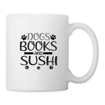 Sushi Fan Gift Dogs Livres et Sushi Dog Lover Cadeau - Mug blanc - blanc - Droite