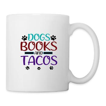 Livre Amoureux Cadeaux Chiens Livres et Tacos Cadeau pour - Mug blanc - blanc - Droite