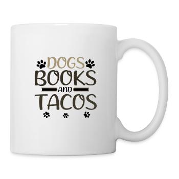 Livre Amoureux Cadeaux Chiens Livres et Tacos Cadeau pour - Mug blanc - blanc - Droite