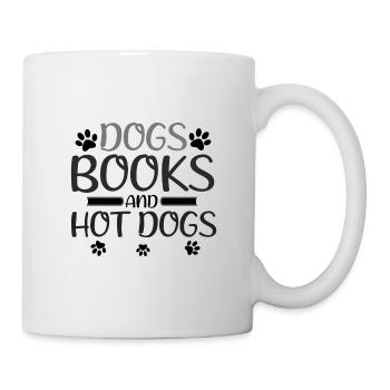Dog Lover Gift Dogs Livres et Hot Dogs Reader - Mug blanc - blanc - Droite