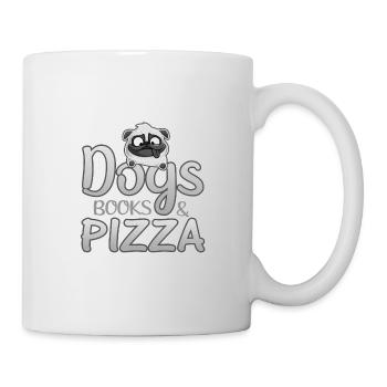 Dog Lover Gifts Dogs Books and Pizza - Mug - white - Right
