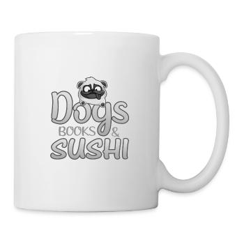 Dog Lover Cadeaux Chiens Livres et Sushi - Mug blanc - blanc - Droite