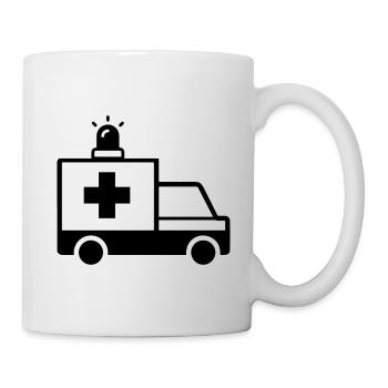 Krankenwagen Ambulance - Tasse - Weiß - Rechts