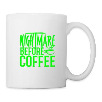 Coffee Addict Gift Nightmare avant l’amateur de café - Mug blanc - blanc - Droite