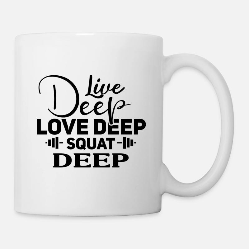 vivre l’amour profond profond squat profond - Mug blanc - blanc