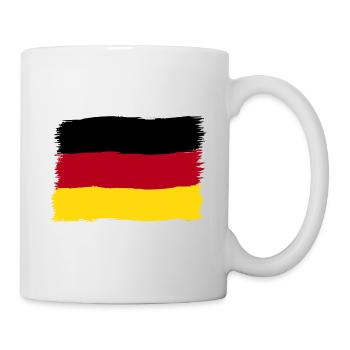Deutschland Farben schwarz rot gold - Tasse - Weiß - Rechts