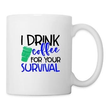 Cadeau de buveur de café Je bois du café pour votre - Mug blanc - blanc - Droite