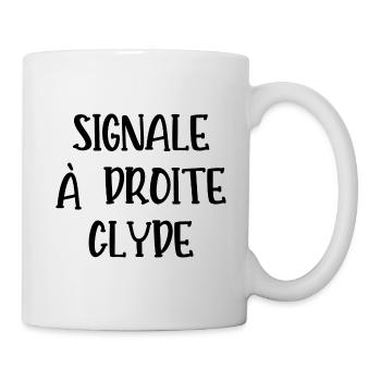 signale à droite clyde - Mug blanc - blanc - Droite