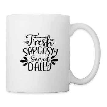 Sarcastic Humor Fresh Sarcasm Served Daily - Mug - white - Right
