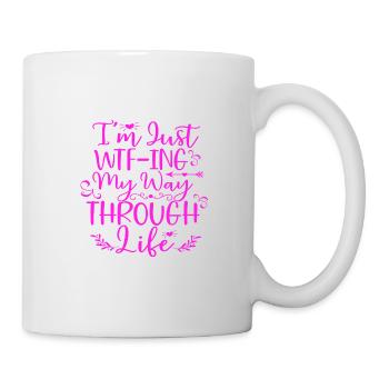 Sarcastic Gifts Just WTF ing My Way Through Life - Mug - white - Right