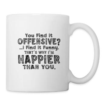 Sarcastique tu trouves ça offensant je trouve ça drôle - Mug blanc - blanc - Droite