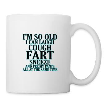 Sarcastique si vieux pet de toux éternuement pantalon même - Mug blanc - blanc - Droite