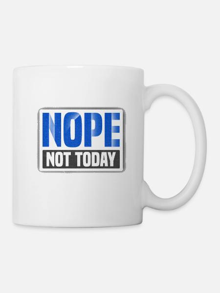Sarcastique Nope Pas aujourd’hui Cadeau sarcastique - Mug blanc - blanc