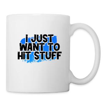 Humour de boxe juste envie de frapper des trucs Boxer Gift - Mug blanc - blanc - Droite
