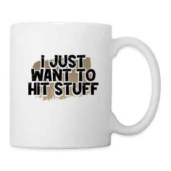 Humour de boxe juste envie de frapper des trucs Boxer Gift - Mug blanc - blanc - Droite