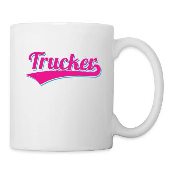 Logo du camionneur - Mug blanc - blanc - Droite