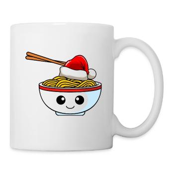 Nudeln Weihnachten Comic Xmas - Tasse - Weiß - Rechts