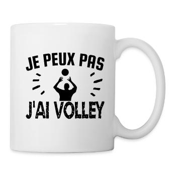 je peux pas j'ai volley - Mug blanc - blanc - Droite
