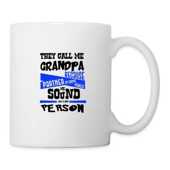 Partner in Crime klingt wie Bad Person Opa - Tasse - Weiß - Rechts