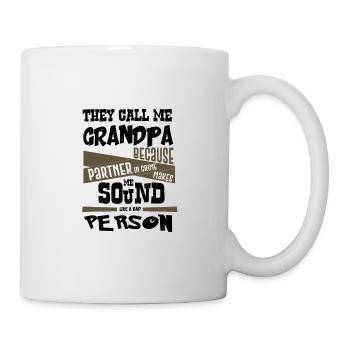 Partner in Crime Sound Like Bad Person Grandpa - Mug - white - Right