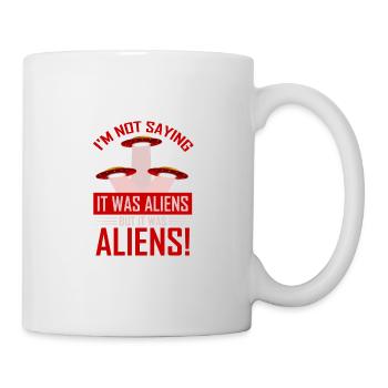 L’humour extraterrestre ne dit pas que c’était des extraterrestres mais c’est - Mug blanc - blanc - Droite