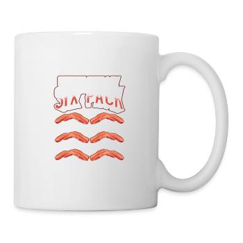 Fitness Humor Check Out My Six Pack Bacon Lover - Mug - white - Right