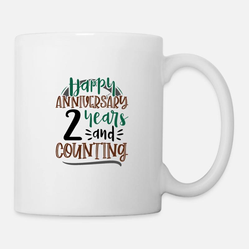 Happy Anniversary 2 Years and Counting 2nd - Mug - white