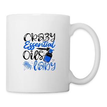 Crazy Essential Oil Lady Geschenke Spaß mit Essential - Tasse - Weiß - Rechts