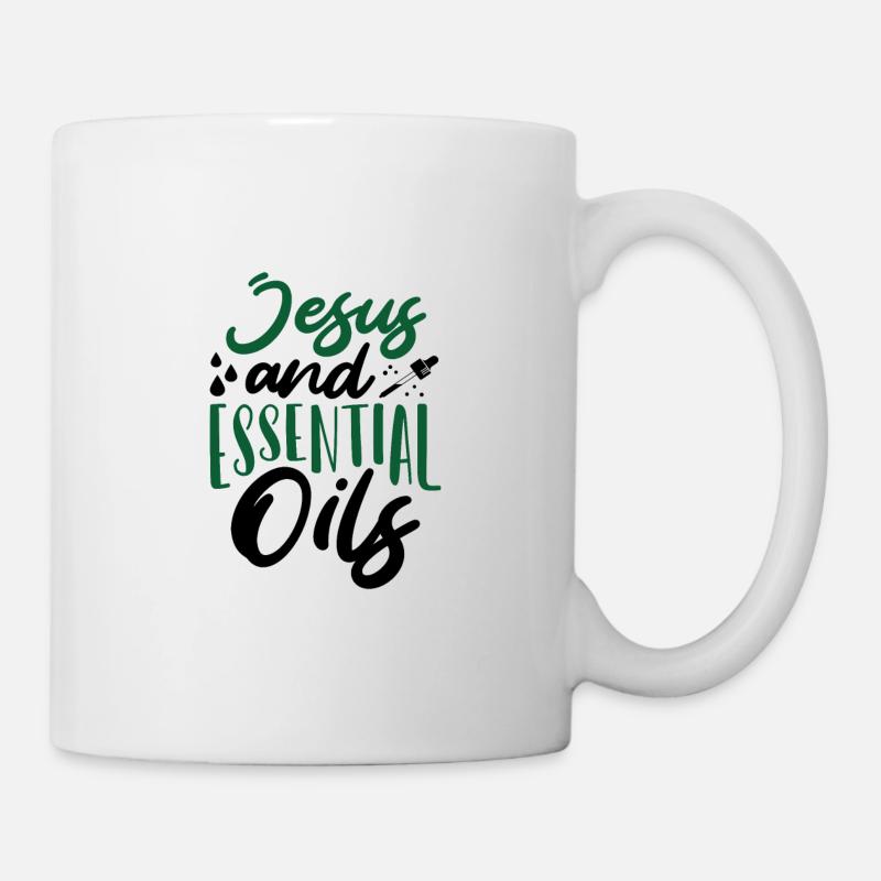 Christliches Geschenk Jesus und ätherische Öle Geschenk - Tasse - Weiß